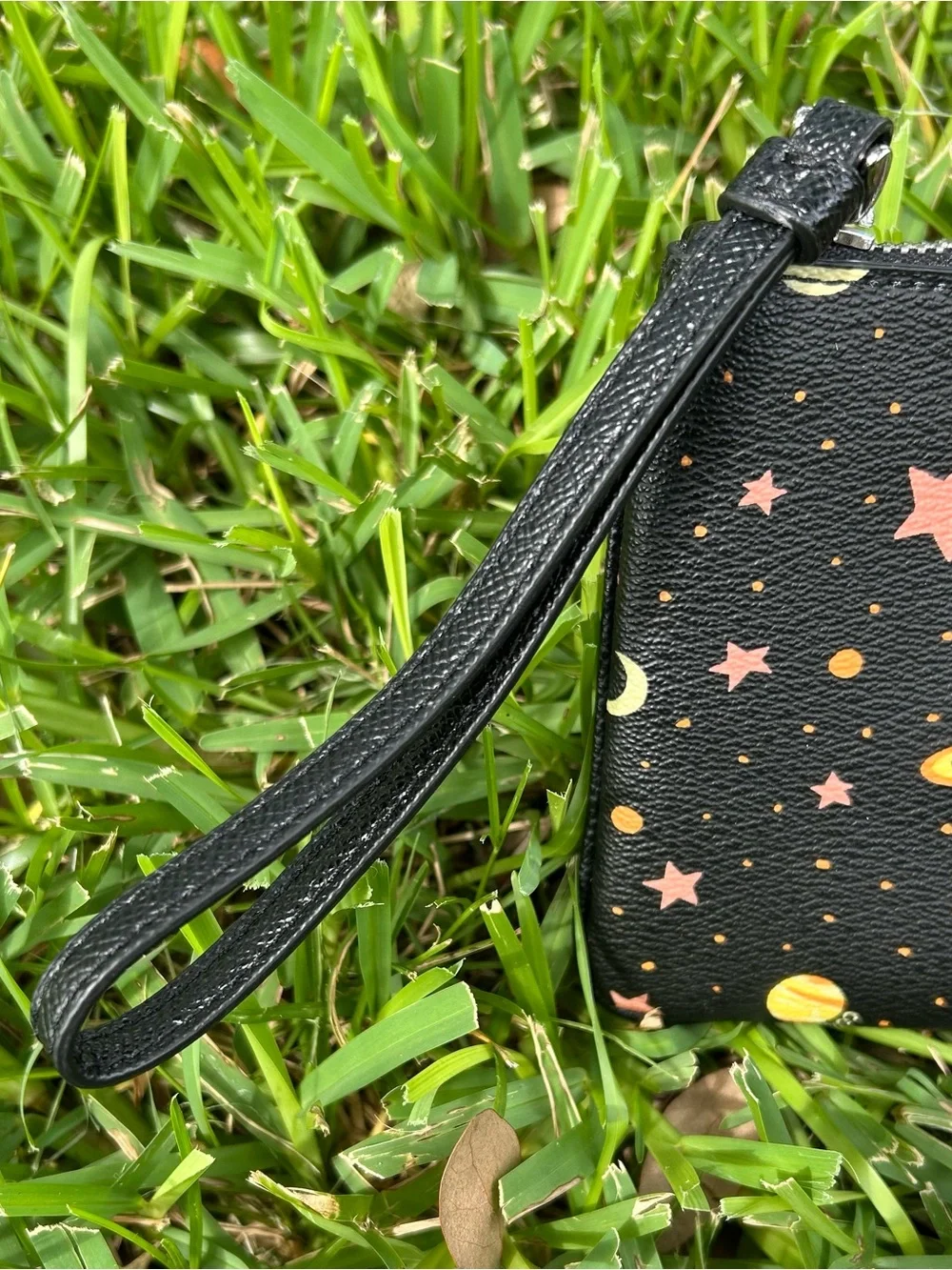 Coach Galaxy Planet & Star Print Large Wristlet